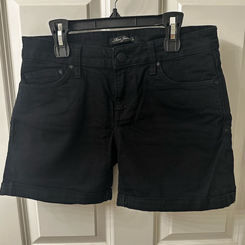 Mavi jeans shorts, size 24 in black with cuffed leg